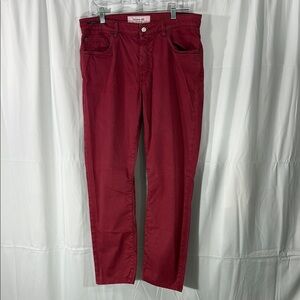Teleria Zed Italian Red Straight-Leg Pants For Men Size 35 W 29 Inseem